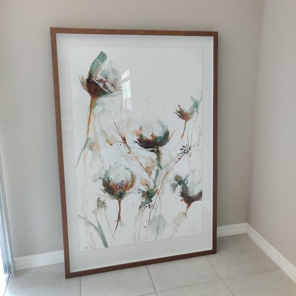 Cotton bloom print wall art